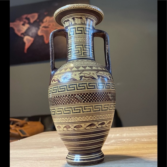 AMPHORA GEOMETRIC STYLE (Greek Vase) - Picture 1 of 8